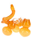 Gold Fumed Triple-Chamber Sherlock Glass Bubbler “Tri-Stack” – 7″