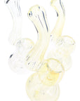Color-Changing Fumed Glass Sherlock Bubbler “Ghost Curl” – 4½″ – Assorted