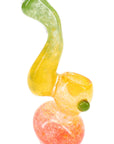 Mini Rasta Frit Glass Sherlock Bubbler “Mango Curl” – 4″ – Assorted