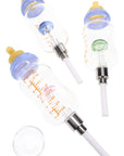 Glass Bottle Dab Straw “Shroom Flask” – Mushroom Perc – 5½″ – Assorted Colors