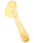 Silver Fumed Swirl Glass Hammer Bubbler “Pocket Moon” – 5½″ – Assorted Colors
