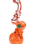 Swirl Striped Frit Sherlock Bubbler “Ribbon Riddle” – 7½″ – Assorted Colors