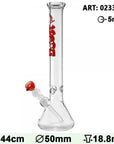 Boost | 17" Red Beaker Base Glass Water Pipe