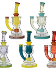 Calibear Curvy Torus Incycler Dab Rig | 8" Borosilicate Glass Rig with Torus Chamber
