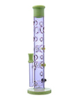 Calibear Colored Holed Straight Tube Water Pipe | Honeycomb Perc Bong