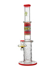 Calibear Wigwag Wall Perc Glass Bong with Encased Opal | 11.8" Artistic Pipe