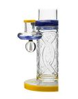 Calibear Wigwag Wall Perc Glass Bong with Encased Opal | 11.8" Artistic Pipe