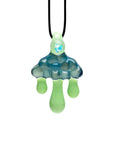 Gemini 说 Cloud Inspired Glass Pendant Necklace - Opal Embedded