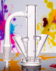 Control Tower Quartz Banger With Double Funnel | Colorful Background View