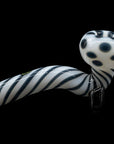 "Ivory Locks" Bone White Sitting Sherlock Glass Pipe