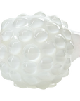 "White Heart" Solid Ivory Glass Spoon
