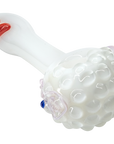 "White Heart" Solid Ivory Glass Spoon