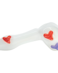 "Drooping Hearts" Solid White Drooper Spoon