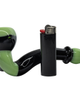 "Alien Locks" Green n Black Sherlock Pipe