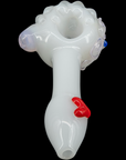 "White Heart" Solid Ivory Glass Spoon