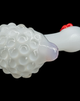 "White Heart" Solid Ivory Glass Spoon