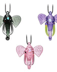 Elephant Inspired Glass Pendant Necklace