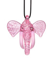 Elephant Inspired Glass Pendant Necklace