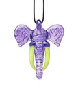 Elephant Inspired Glass Pendant Necklace