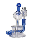 Human Grade 7.5" Recycler 45 (Triple Marble) Glass Rig Water Pipe