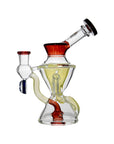 Calibear Hourglass Marble Adorned Recycler Dab Rig