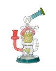 Calibear Honeycomb Twisted Recycler Dab Rig | 8" Borosilicate Glass Rig with Honeycomb Chamber & Twisted Recycler