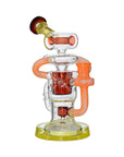 Calibear Honeycomb Twisted Recycler Dab Rig | 8" Borosilicate Glass Rig with Honeycomb Chamber & Twisted Recycler