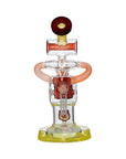 Calibear Honeycomb Twisted Recycler Dab Rig | 8" Borosilicate Glass Rig with Honeycomb Chamber & Twisted Recycler