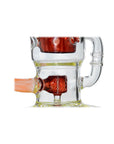 Calibear Honeycomb Twisted Recycler Dab Rig | 8" Borosilicate Glass Rig with Honeycomb Chamber & Twisted Recycler