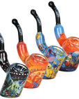 Grateful Dead x Pulsar Inside Print Bent Sherlock Pipe | 4"