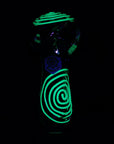 6CT BUNDLE - SeshGear Glowing Squiggles Glass Spoon Pipe - 4" / Assorted Colors