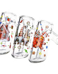 3CT BUNDLE - Pulsar Christmas Themed Glass Bubbler - 5.75" / Designs Vary