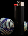 "Twisty Cane" Spoon Glass Pipe (Various Colors)