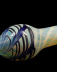 "Twisty Cane" Spoon Glass Pipe (Various Colors)