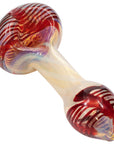 "Twisty Cane" Spoon Glass Pipe (Various Colors)