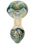 "Twisty Cane" Spoon Glass Pipe (Various Colors)