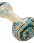 "Twisty Cane" Spoon Glass Pipe (Various Colors)