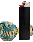 "Twisty Cane" Spoon Glass Pipe (Various Colors)