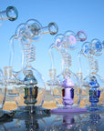Approx. 11" Spiral Mushroom Recycler Water Pipe w/ Circ Perc