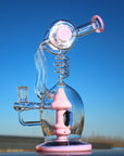 Approx. 11" Spiral Mushroom Recycler Water Pipe w/ Circ Perc