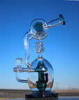 Approx. 11" Spiral Mushroom Recycler Water Pipe w/ Circ Perc