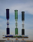 18" Inline and Dual Arm Percolated Glass Water Pipe