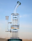 10.6" Glass Straight Water Pipe w/ Dual Arm Percolators