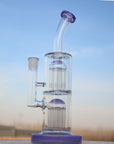 10.6" Glass Straight Water Pipe w/ Dual Arm Percolators