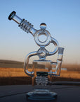 Approx. 11.5" Recycler Style Water Pipe w/ Dual Percs