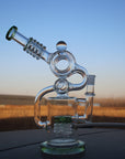 Approx. 11.5" Recycler Style Water Pipe w/ Dual Percs