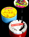 (Assorted) Metal Stash Jar – Design Lid – Screw-Top
