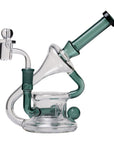 Human Grade 7.5" Recycler 45 (Triple Marble) Glass Rig Water Pipe