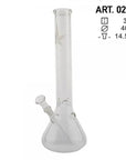 14" Hemp Lear Beaker Glass Water Pipe