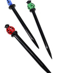 (Assorted Colors) Glass Ladybug Dab Tool – 5″